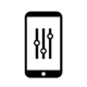 Icon für flexible Steuerung – Symbol für digitale Bedienung und einfache Kontrolle moderner Geräte.