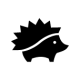 Icon für igelfreundliche Rasenpflege – Symbol für tiergerechte und sichere Gartentechnik.